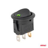 AMiO lüliti ümar 12 V 20 A roheline LED | HL Autoosad