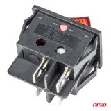 AMiO ristkülikukujuline lüliti 12 V/230 V, punane | HL Autoosad