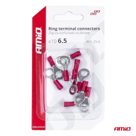 AMiO silmühendused, 10 tk, 1,25–6 mm², punane | HL Autoosad