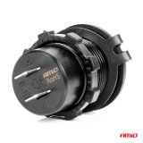 AMiO laadija 2xUSB sinine valgustus Quick 3.0 | HL Autoosad