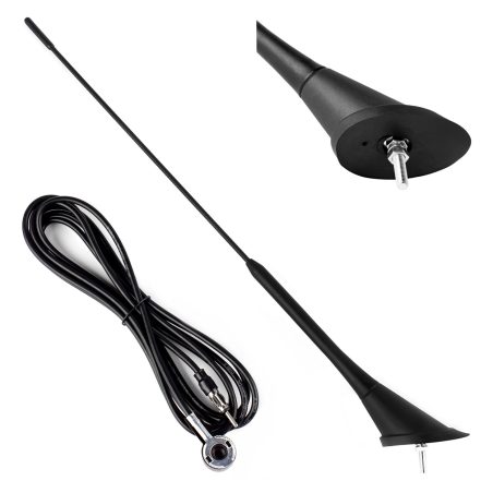 AMiO antenn 40 cm, must, 3 m juhe, M5 mm | HL Autoosad