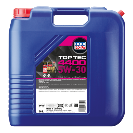 Liqui Moly Top Tec 4400 5W-30 mootoriõli C4 20 L | HL Autoosad