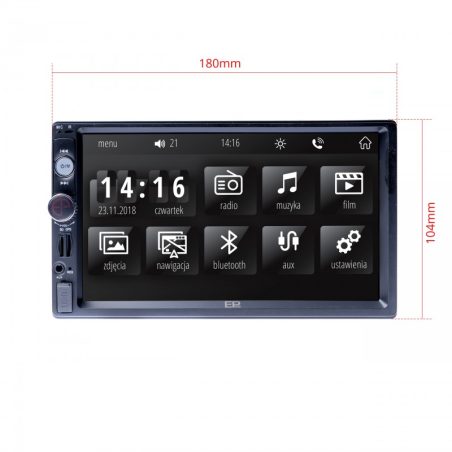 Einparts autoraadio 7" ekraaniga, GPS, USB, microSD | HL Autoosad