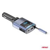 AMiO FM-transmitter 1 x USB-A, 1 x USB-C, 12/24 V | HL Autoosad