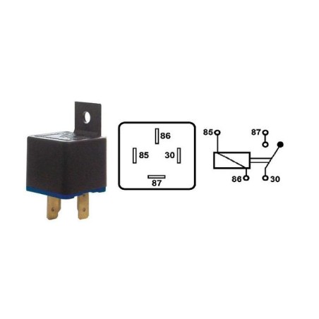 Autoelettric relee 12 V 30 A, 4 klemmiga | HL Autoosad