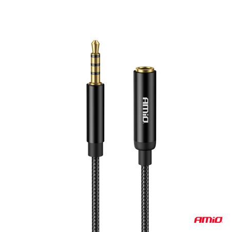 AMiO AUX-juhe 3,5 mm isane pistik + pesa, 2 m | HL Autoosad
