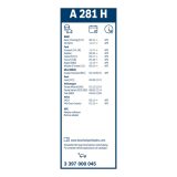 Bosch Aerotwin Rear A281H raamita tagaklaasi klaasipuhastaja 280 mm