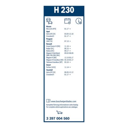Bosch Rear H230 tagaklaasi klaasipuhastaja 230 mm