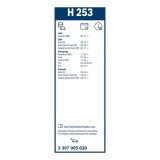 Bosch Rear H253 tagaklaasi klaasipuhastaja 250 mm