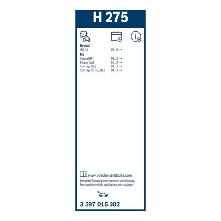 Bosch Rear H275 tagaklaasi klaasipuhastaja 275 mm