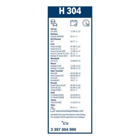 Bosch Rear H304 tagaklaasi klaasipuhastaja 300 mm