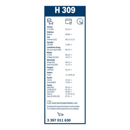 Bosch Rear H309 tagaklaasi klaasipuhastaja 300 mm