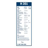 Bosch Rear H351 tagaklaasi klaasipuhastaja 350 mm