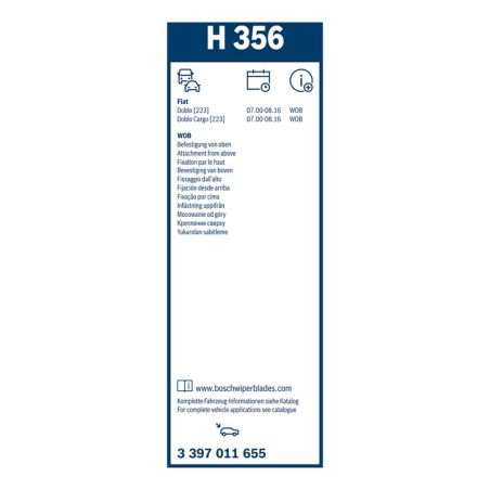 Bosch Rear H356 raamiga tagaklaasi klaasipuhastaja 350 mm