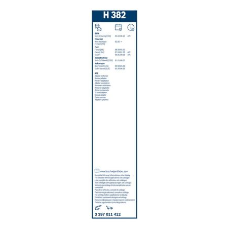 Bosch Rear H382 raamiga tagaklaasi klaasipuhastaja 380 mm