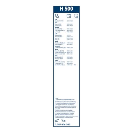Bosch Rear H500 raamiga tagaklaasi klaasipuhastaja 500 mm