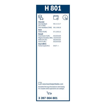 Bosch Rear H801 tagaklaasi klaasipuhastaja 260 mm