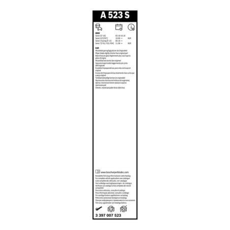 Bosch Aerotwin A523S raamita klaasipuhastajad 650/450 mm komplekt