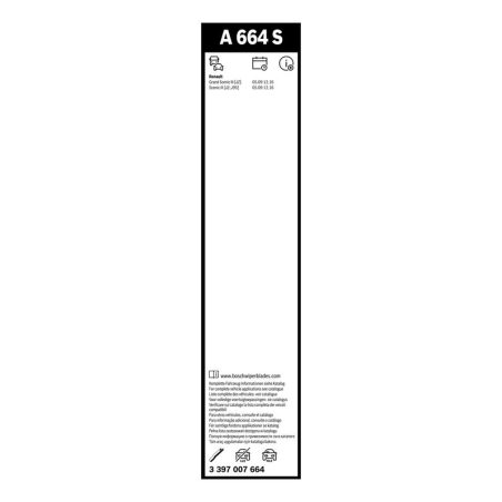 Bosch Aerotwin A664S raamita klaasipuhastajad 750/650 mm komplekt
