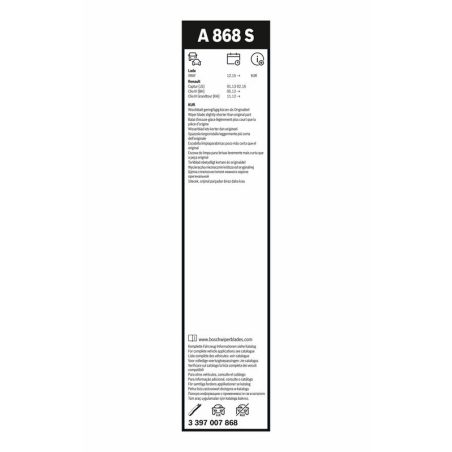 Bosch Aerotwin A868S raamita klaasipuhastajad 650/340 mm komplekt