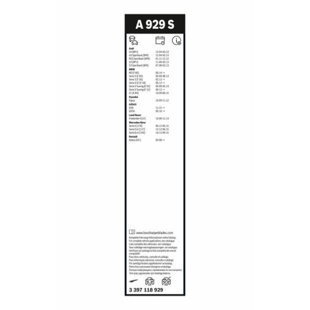 Bosch Aerotwin A929S raamita klaasipuhastajad 600/475 mm komplekt