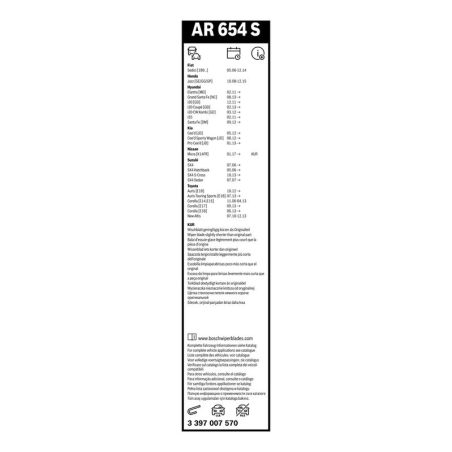 Bosch Aerotwin Retrofit AR654S raamita klaasipuhastajad 650/340 mm komplekt