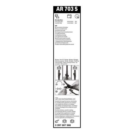 Bosch Aerotwin Retrofit AR703S raamita klaasipuhastajad 700/650 mm komplekt