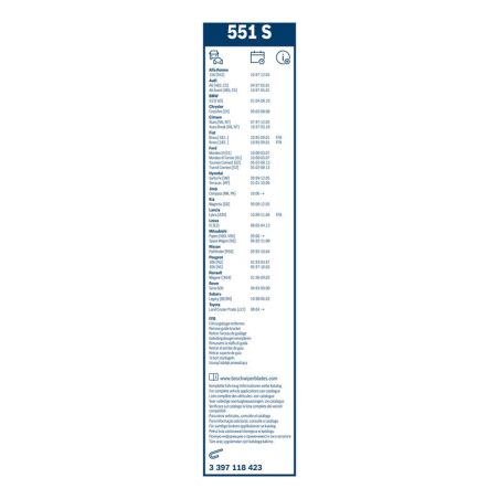 Bosch Twin Spoiler 551S raamiga klaasipuhastajad 550/500 mm komplekt
