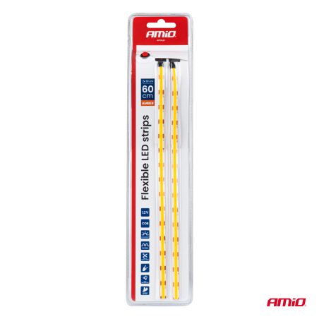 AMiO LED COB ribad 2 x 30 cm 12 V kollane | HL Autoosad