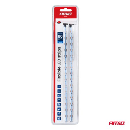 AMiO LED COB ribad 2 x 30 cm 12 V sinine | HL Autoosad