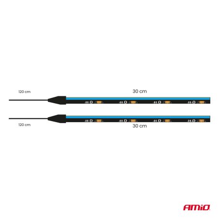 AMiO LED ribad 2 x 30 cm 12 V sinine | HL Autoosad