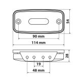 Lampa gabariidituli, 4 LED-i, 114 x 54 x 28 mm, oranž | HL Autoosad