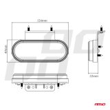 AMiO gabariidituli 10–30 V, LED, IP67, valge, ovaalne | HL Autoosad