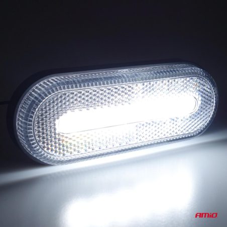 AMiO gabariidituli 10–30 V, LED, IP67, valge, ovaalne | HL Autoosad
