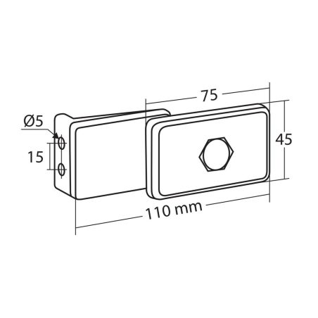 Lampa gabariidituli LED, 12/24 V, valge | HL Autoosad