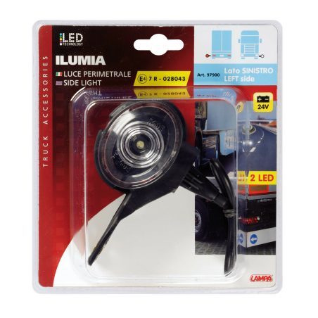 Lampa külg gabariidituli, 2 LED valge/punane, vasak | HL Autoosad
