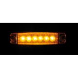 Lampa LED tuli 6 LED-i, 12/24 V, oranž, 96 x 20 x 9 mm | HL Autoosad