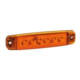 Lampa LED tuli 6 LED-i, 12/24 V, oranž, 96 x 20 x 9 mm | HL Autoosad