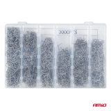 AMiO plastkeevituse klambrite komplekt, 3000 tk | HL Autoosad