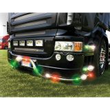 Lampa süvistatav valgusti, 3 LED-valgustit, punane | HL Autoosad
