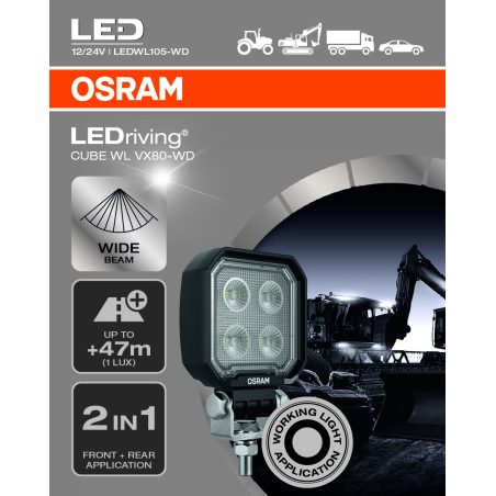 Osram LED töötuli 12/24 V VX80-WD 12 W | HL Autoosad