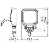 Osram LED töötuli 12/24 V VX80-WD 12 W | HL Autoosad