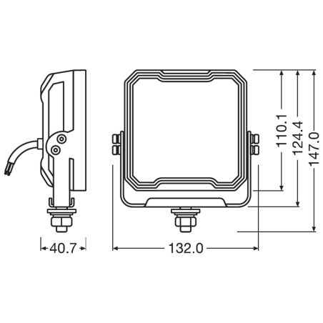 Osram LED töötuli 12/24 V VX125-WD 30 W | HL Autoosad