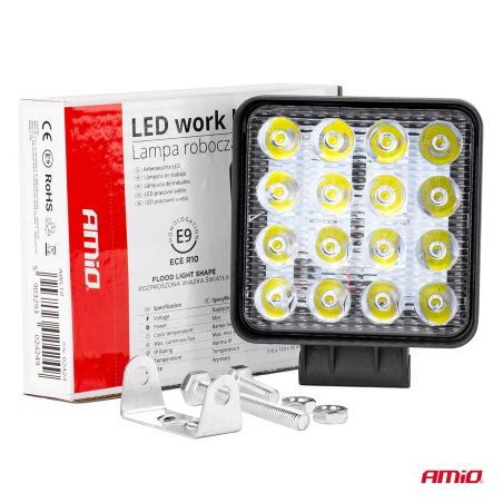 AMiO töötuli 16 LED-i, 110 x 110 mm, 12–24 V, 3850 lm | HL Autoosad