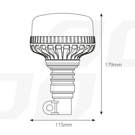AMiO vilkur 12/24 V, 36 LED-i, elastne kinnitus | HL Autoosad