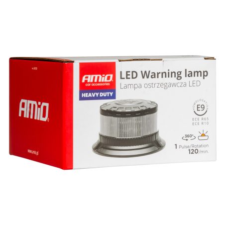 AMiO vilkur 16 LED-i 12/24 V oranž, valge hajuti | HL Autoosad