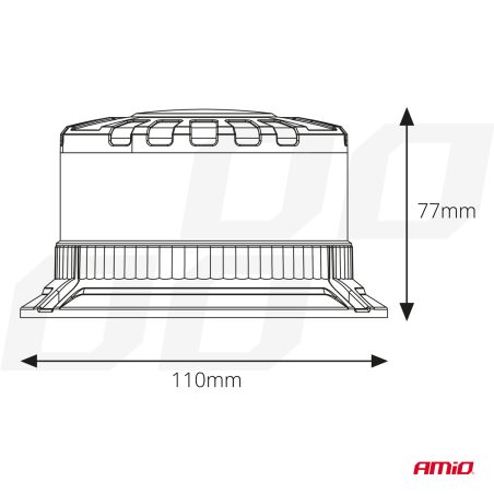 AMiO vilkur 16 LED-i 12/24 V oranž, valge hajuti | HL Autoosad