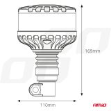 AMiO vilkur 16 LED-i 12/24 V oranž 110 x 169 mm | HL Autoosad