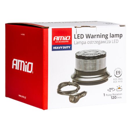 AMiO vilkur 16 LED-i 12/24 V oranž magnet | HL Autoosad