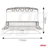 AMiO vilkur 16 LED-i 12/24 V oranž magnet | HL Autoosad